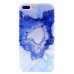 iPhone 7 Plus - TPU IMD Soft Full Case Printing Protective Cover Case - Blue White Crystal Stone Pattern